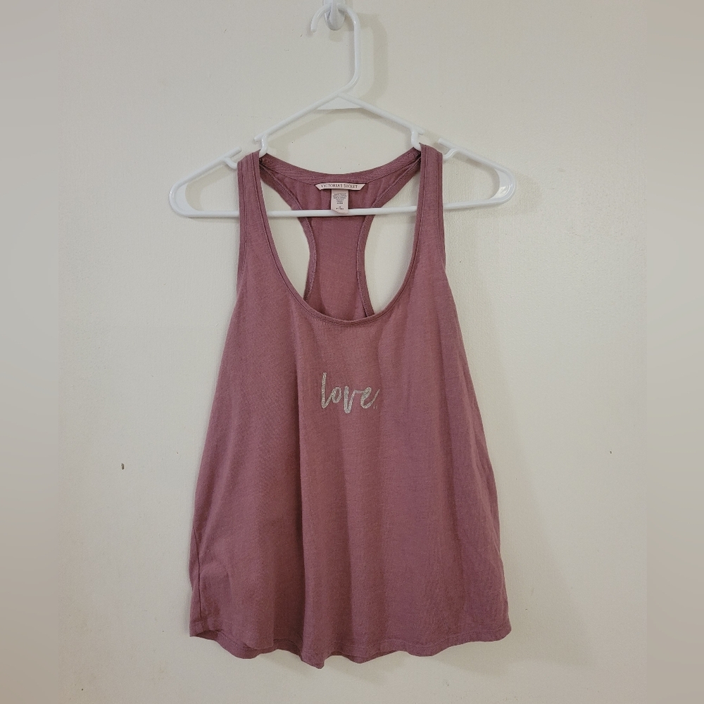 Victoria's Secret Mauve Tank Top with 'Love' Detail